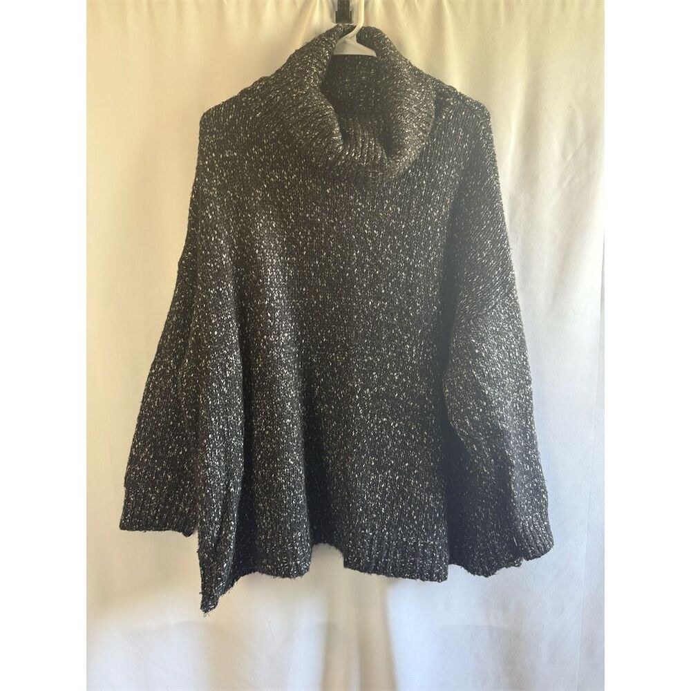 Eloquii Women's Plus Size 22 Chunky Knit Turtleneck Sweater Multicolor
